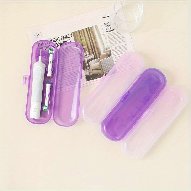 Pink Electric Toothbrush Travel Case - Translucent