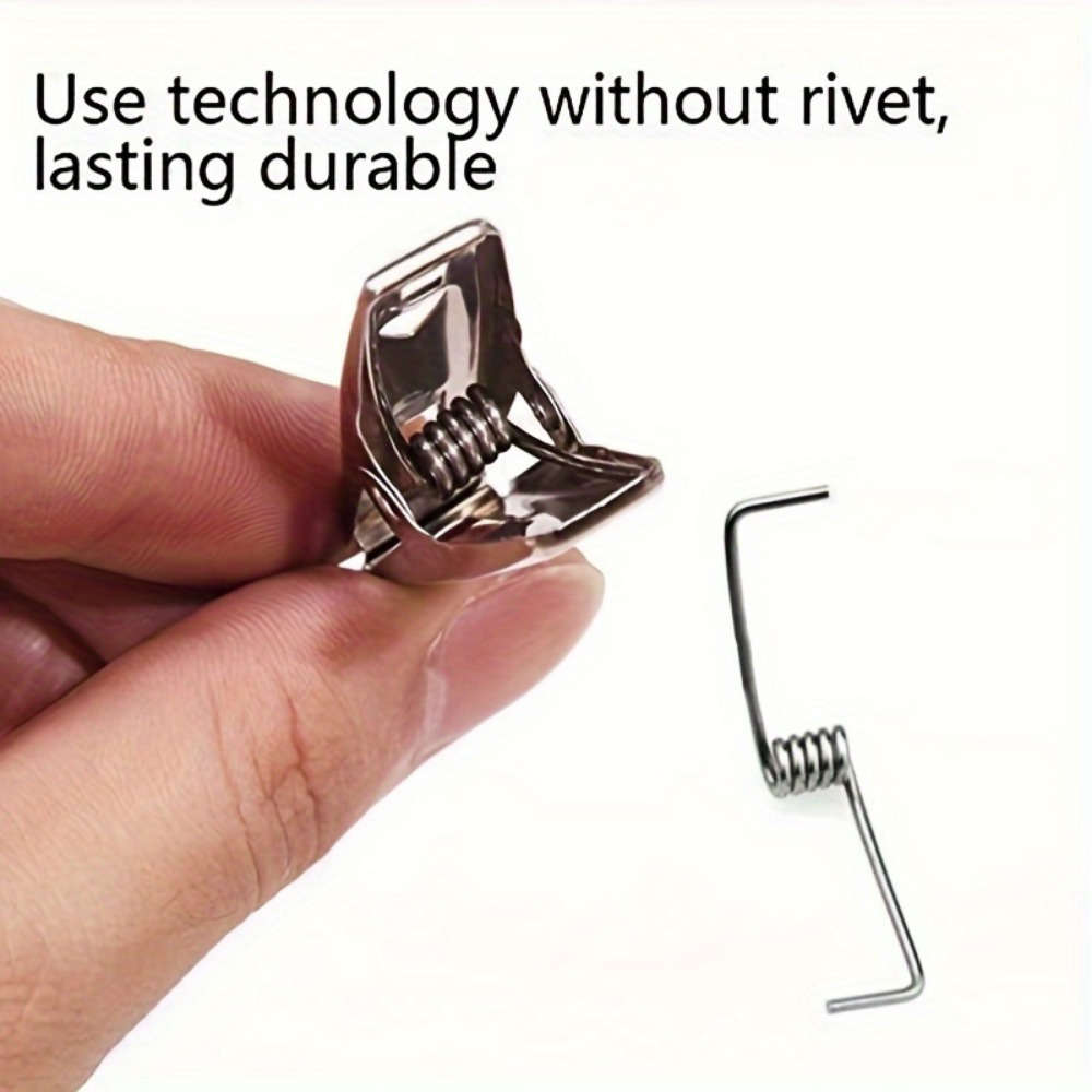 20 Pack Heavy Duty Metal Clothespins - Multi-Purpose Stainless Steel Clips for Laundry, Hanging Phot