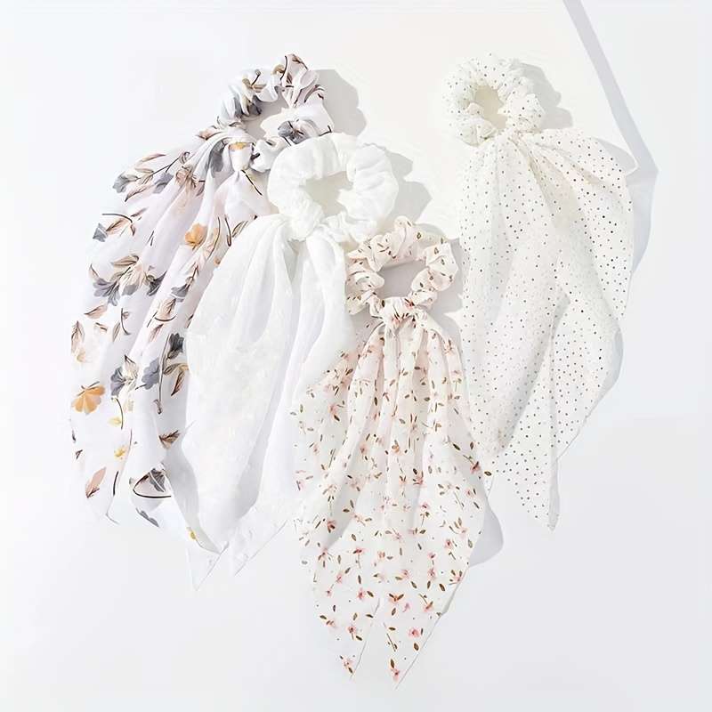 4-Pack Cute Flower Ribbon Headbands
