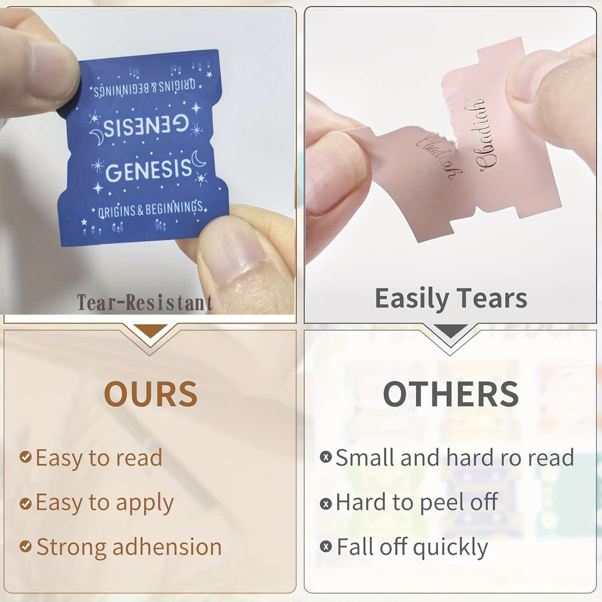 Set Of Bible Tags With Inspirational Book Excerpts