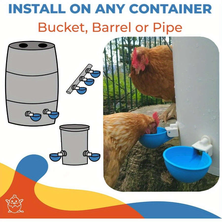 5-Pack Large Blue Automatic Chicken Drinkers