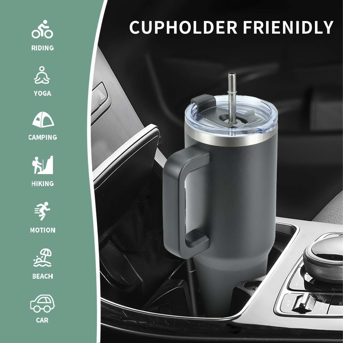 Stainless Steel Travel Mug 40 Ounces Insulated Mug