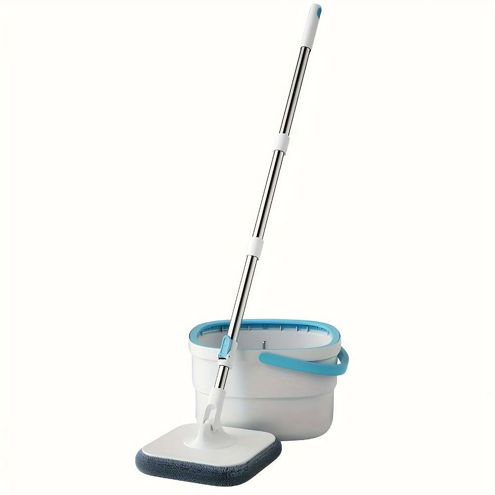1 Spin Mop And Bucket Set With 2 Reusable
