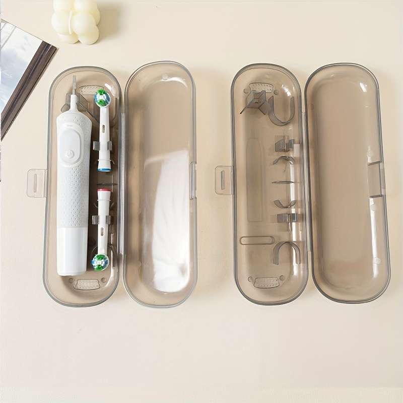 Pink Electric Toothbrush Travel Case - Translucent
