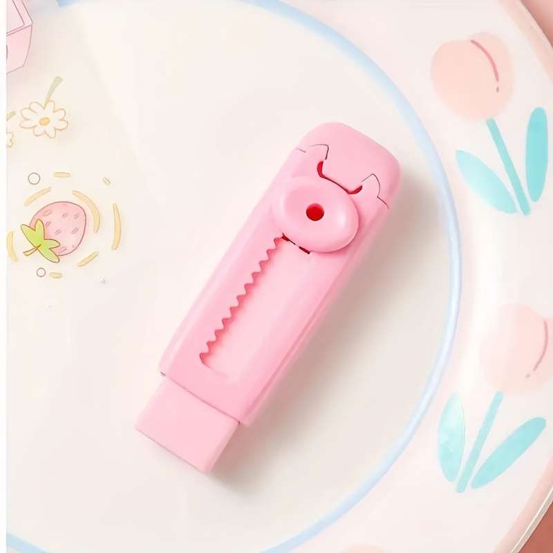 5-Piece Push-Pull Rubber Eraser