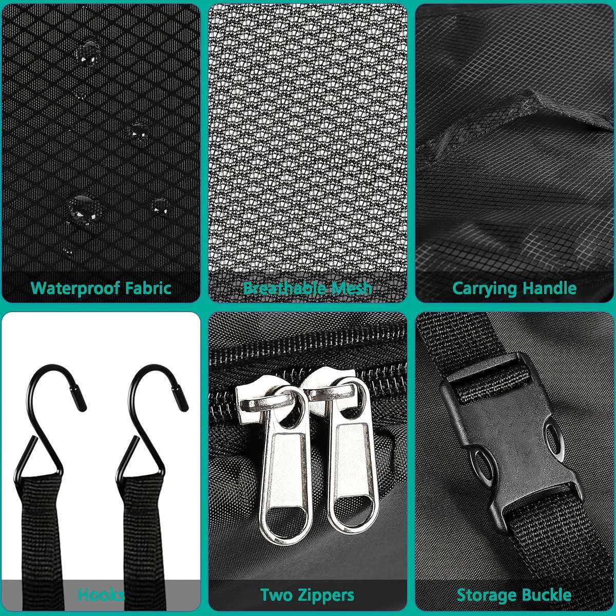 1 x Black Canvas Travel Wardrobe Organizer