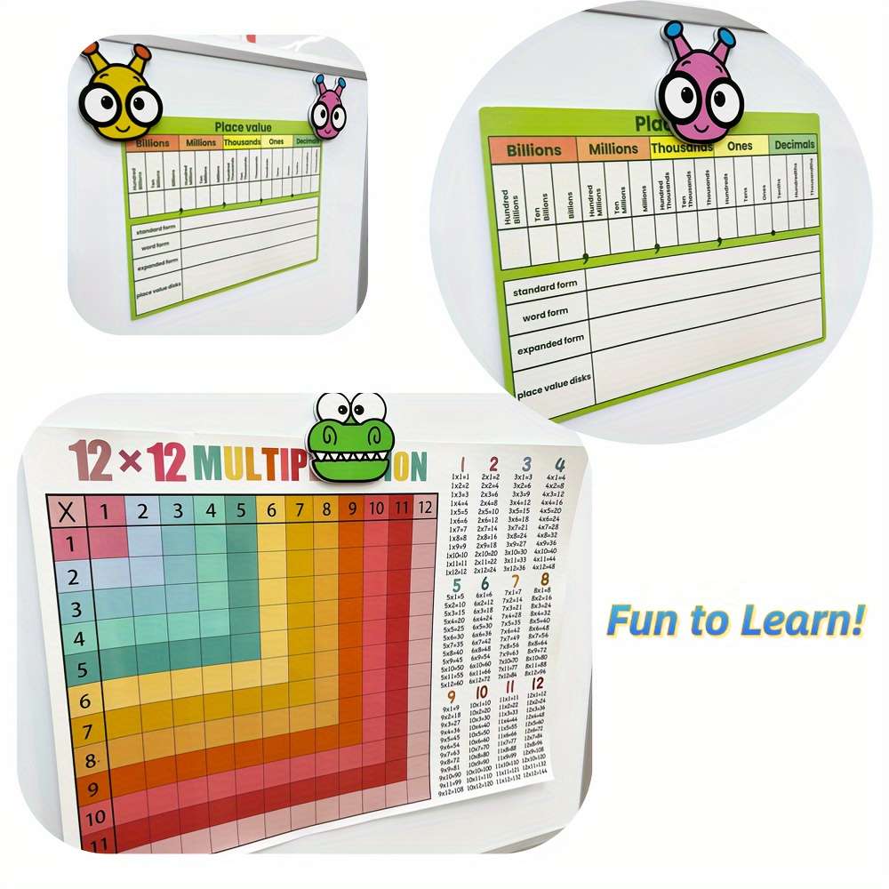 8-Piece Magnetic Cartoon Whiteboard Stand Set