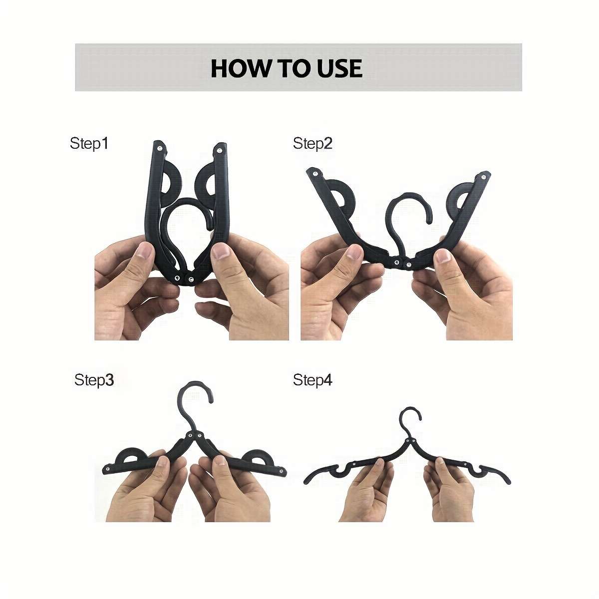 12 Pieces Portable Folding Travel Hangers