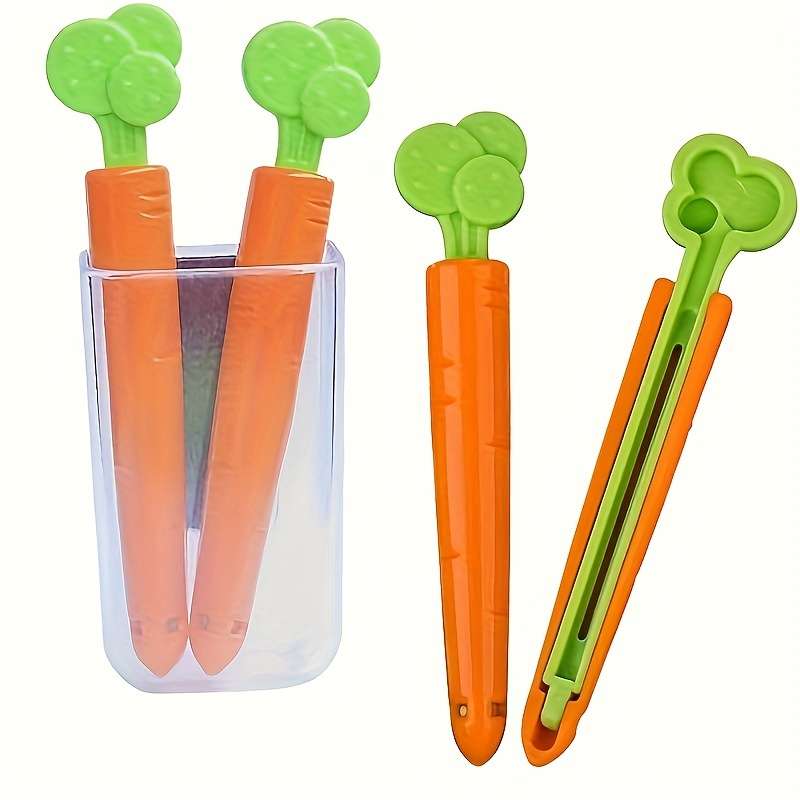 5-Pack Carrot Shape Magnetic Bag Clips