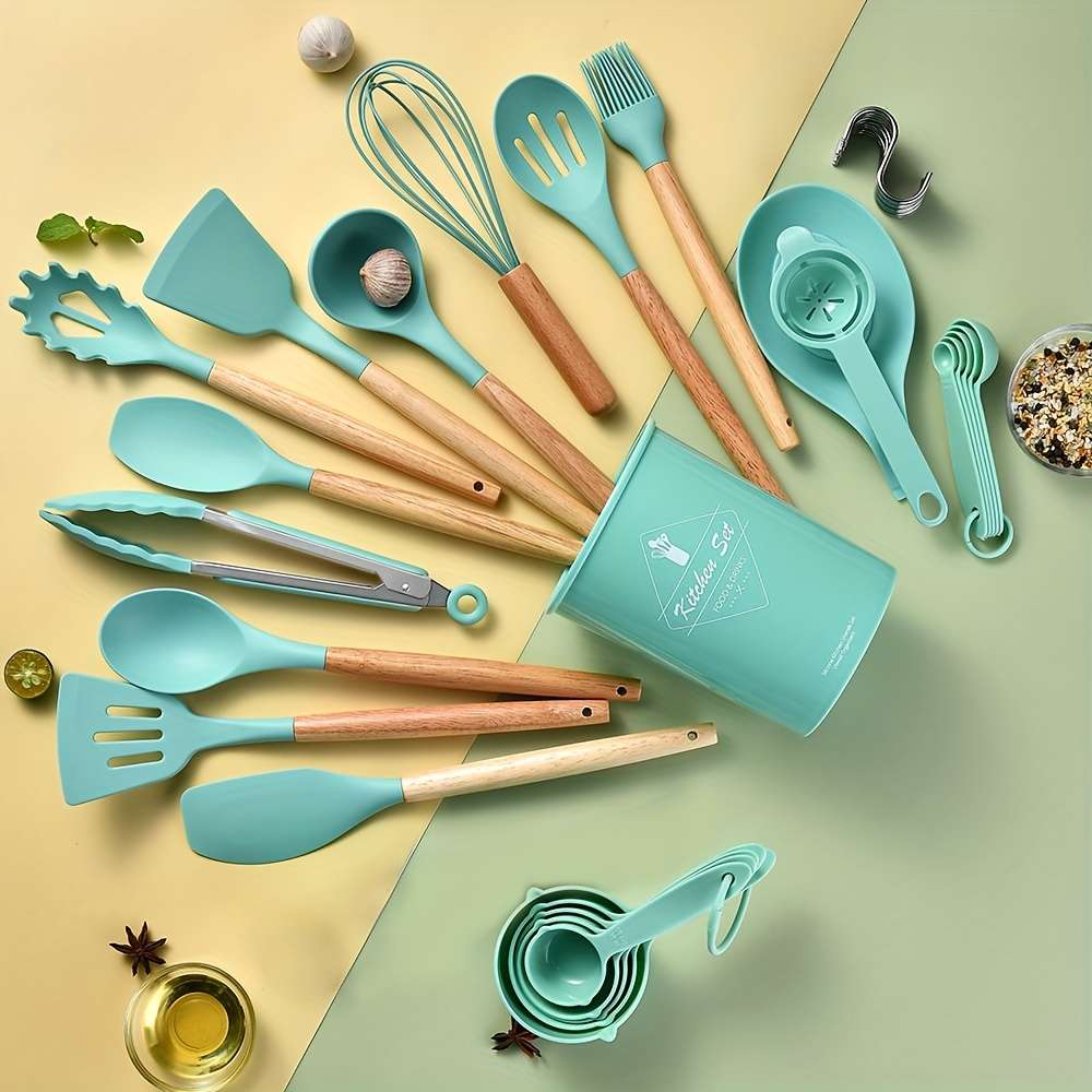 34-Piece Silicone Kitchen Utensil Set