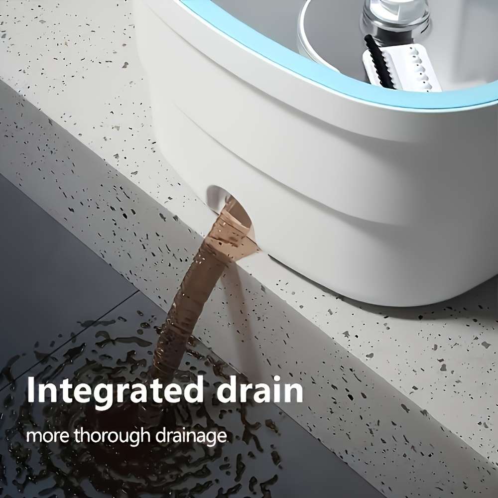 1 Spin Mop And Bucket Set With 2 Reusable