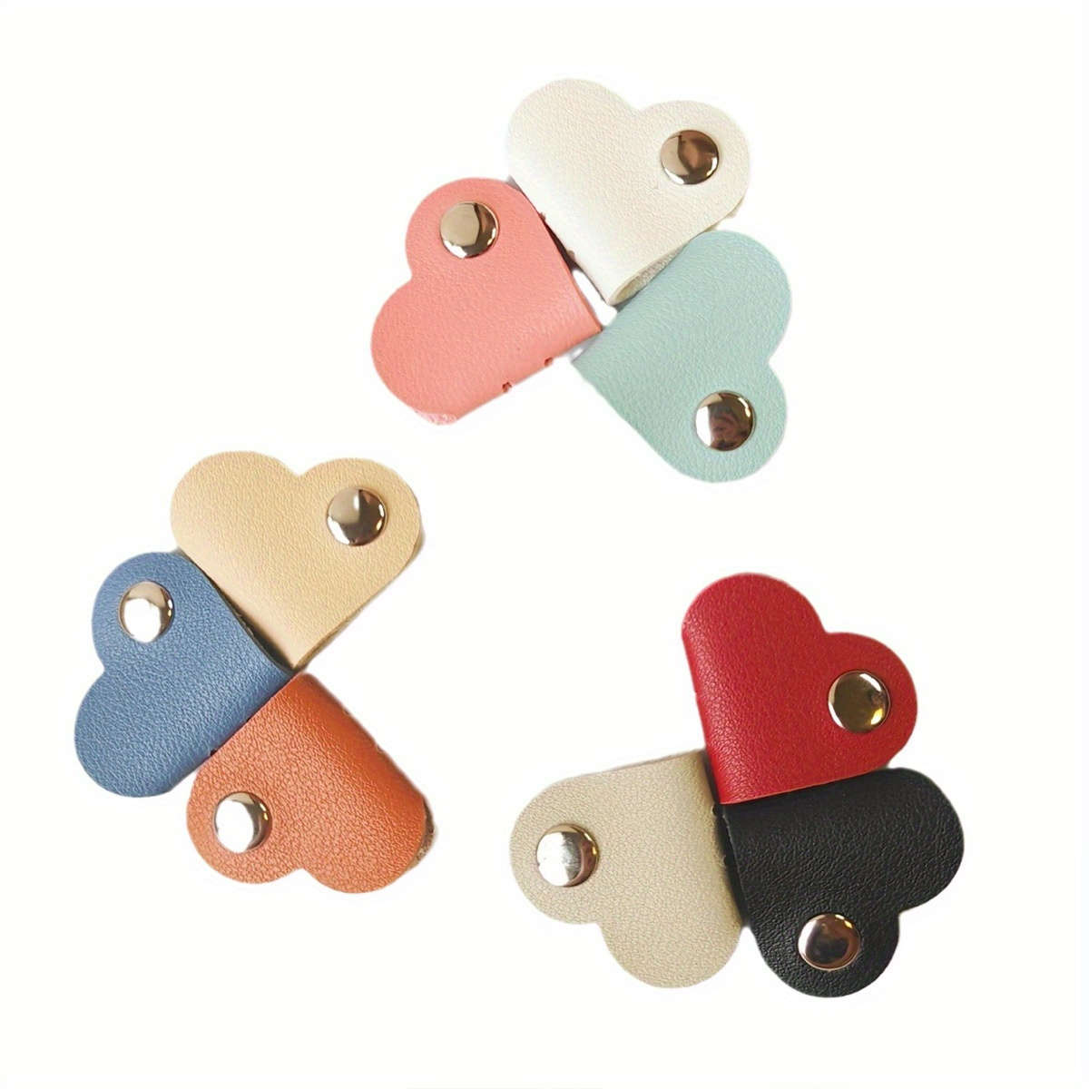 Heart Shaped Faux Leather Cable Winder