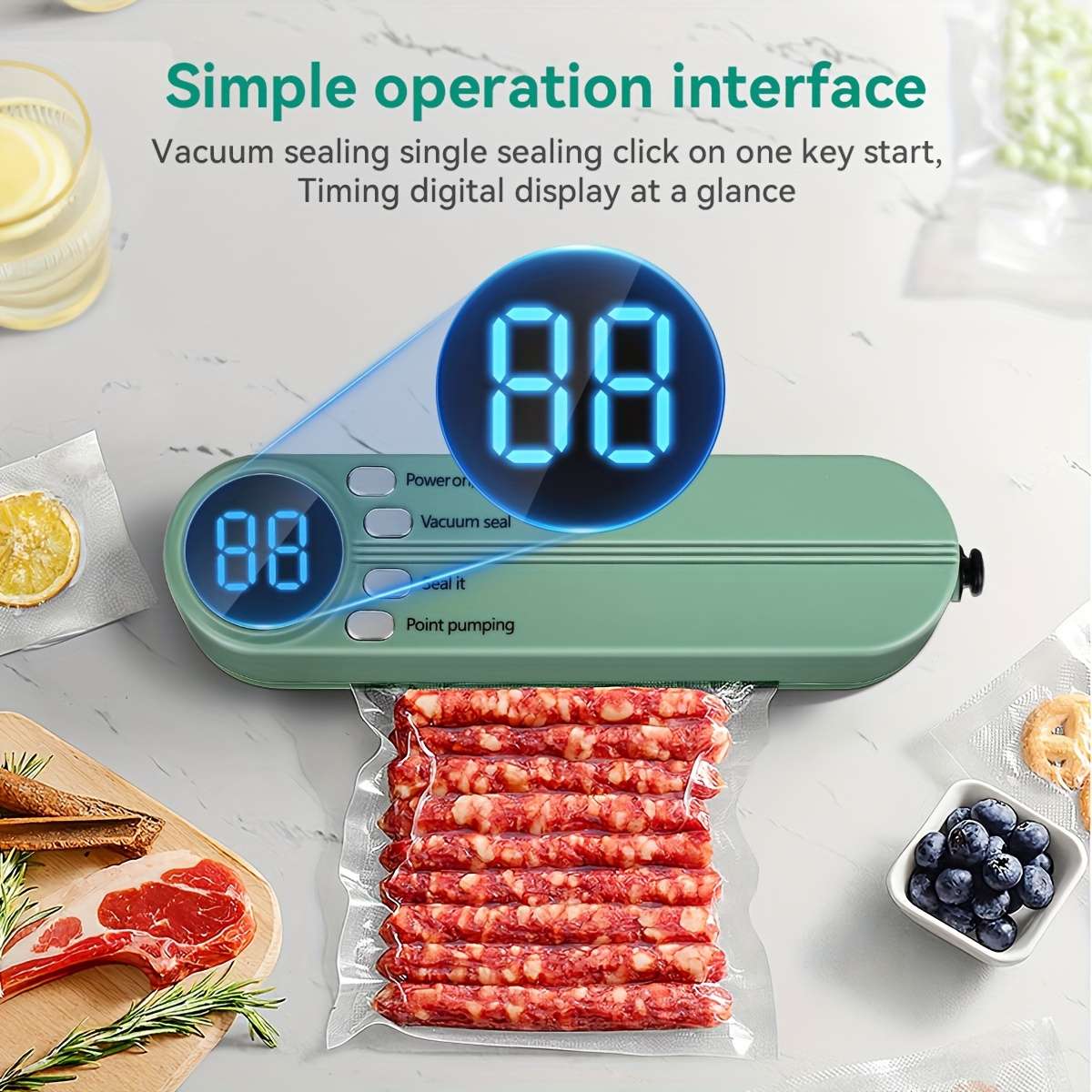 Portable Food Sealer Rechargeable Usb