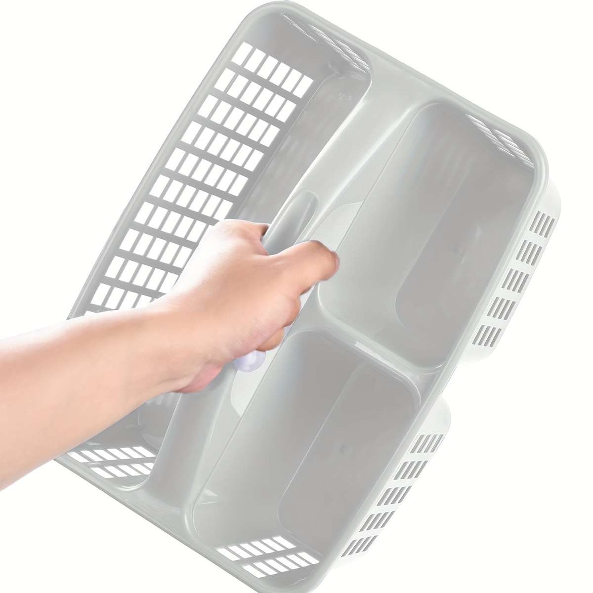 2-Piece Portable Print Basket - Durable Plastic