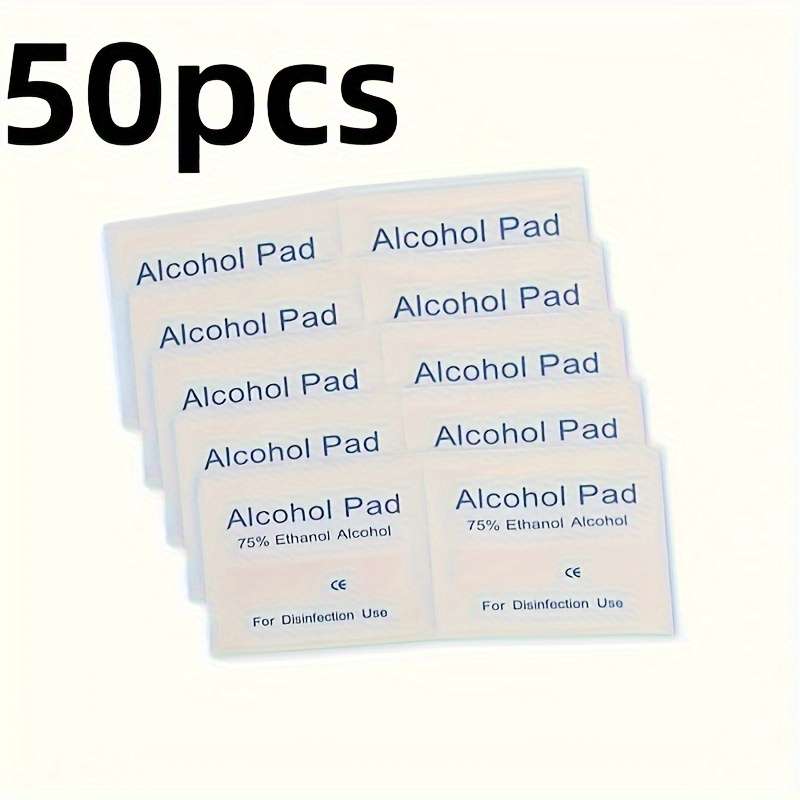 50 Pcs Alcohol Wipes For Disinfecting Mobile Phone Screens, Ears, Etc., Alcohol Pads