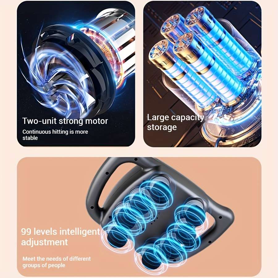 8 Head Massage Gun For Full Body And Neck Massage