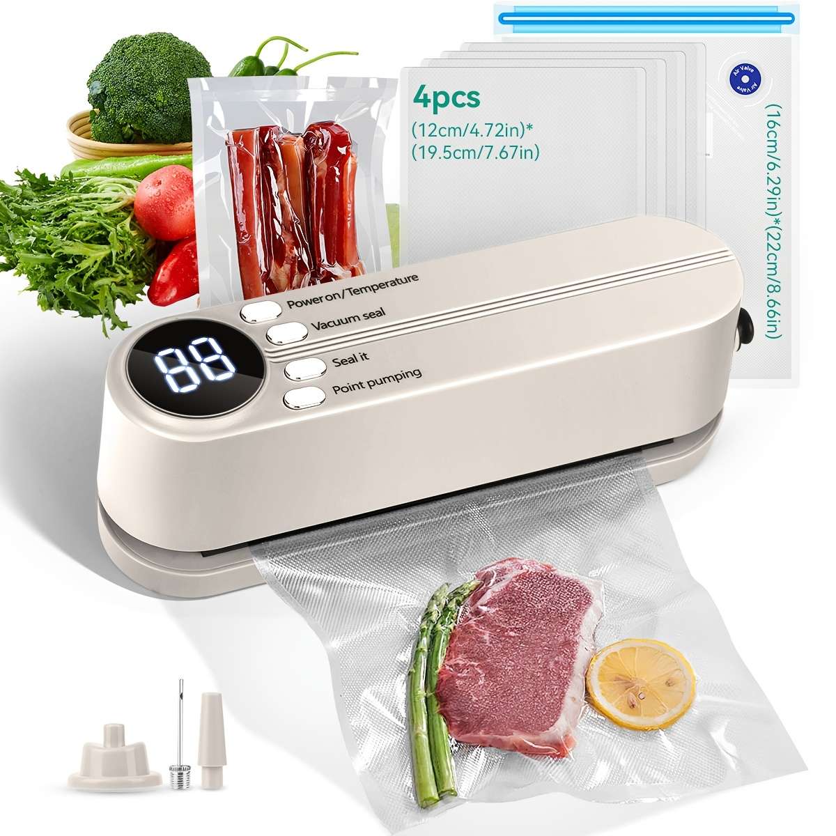 Portable Food Sealer Rechargeable Usb