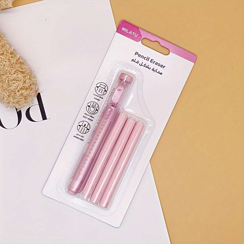 4-pack retractable erasers