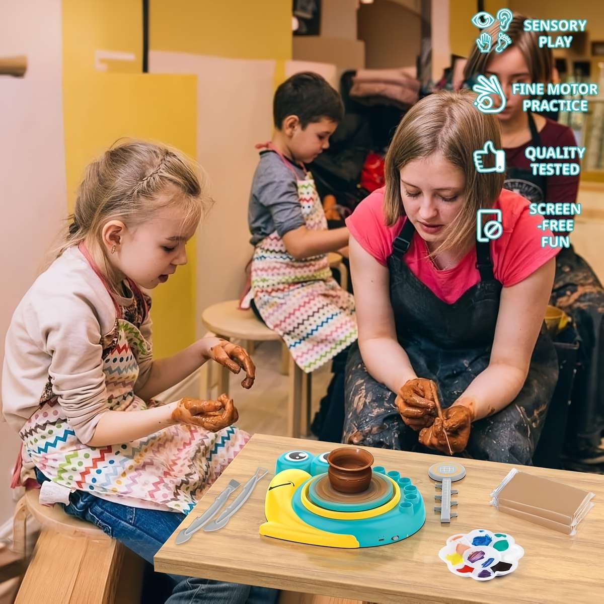 Pottery Wheel Complete Pottery Painting Kit