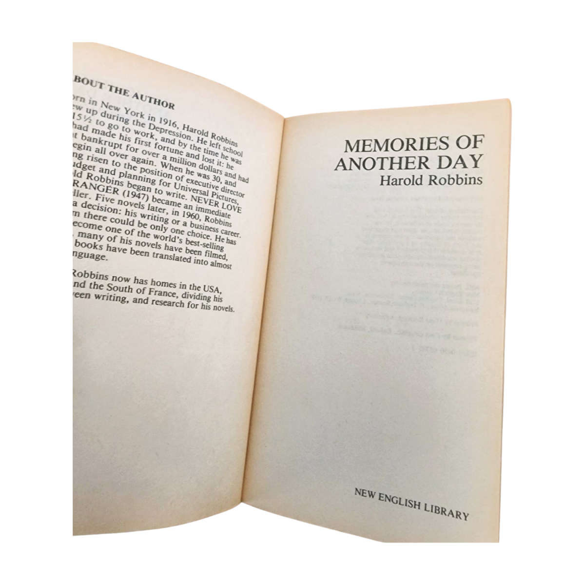 Memories of Another Day - Harold Robbins