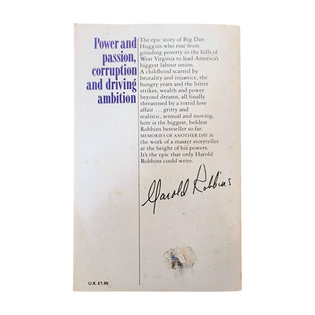 Memories of Another Day - Harold Robbins