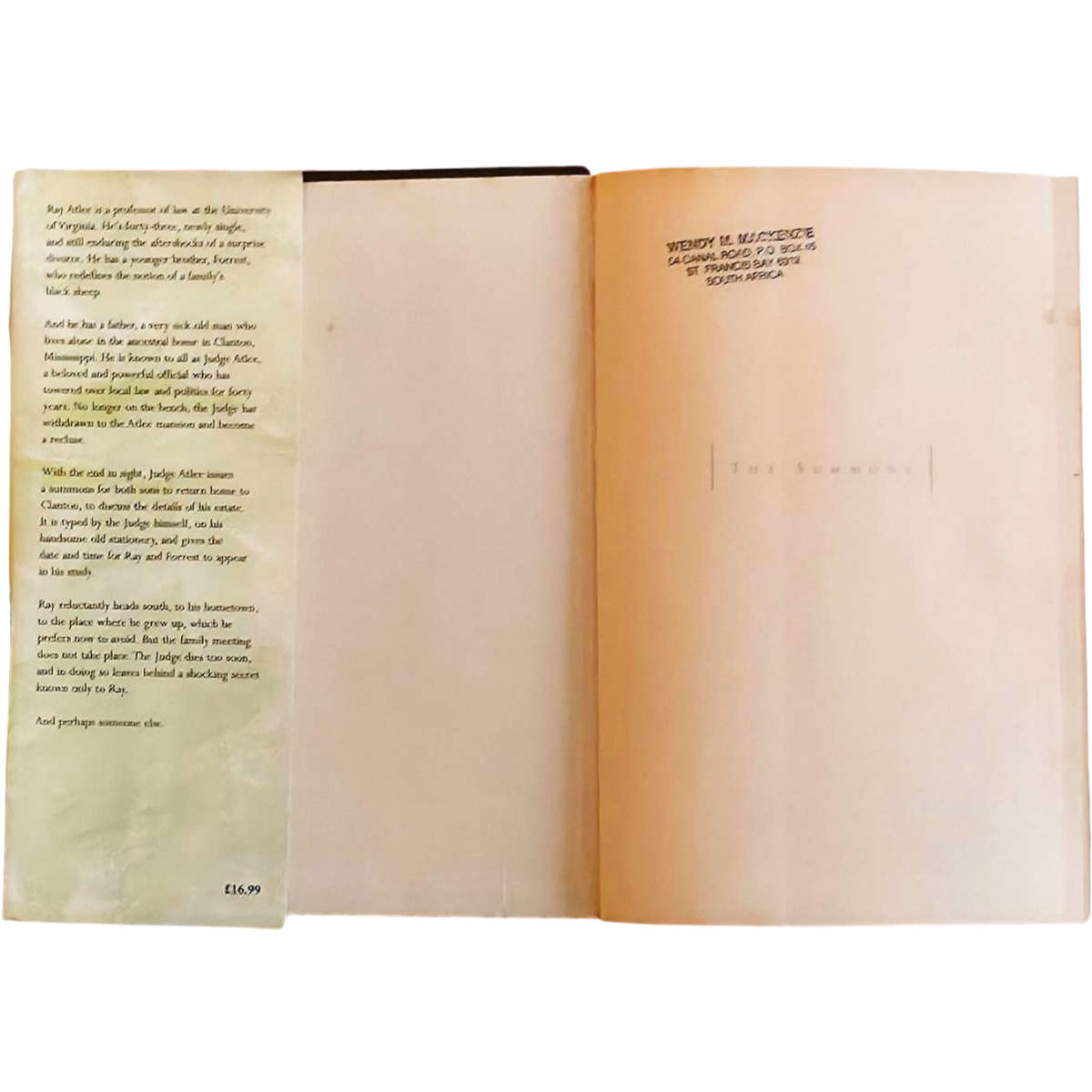 The Summons - John Grisham (Hard Cover)