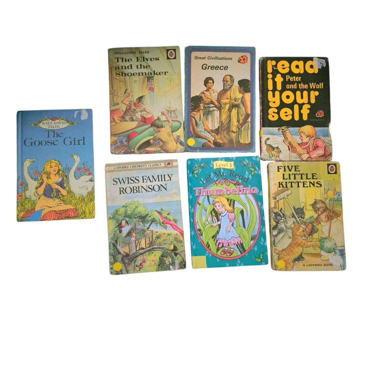 Retro Children's ladybird books valuepack bundle 7 books