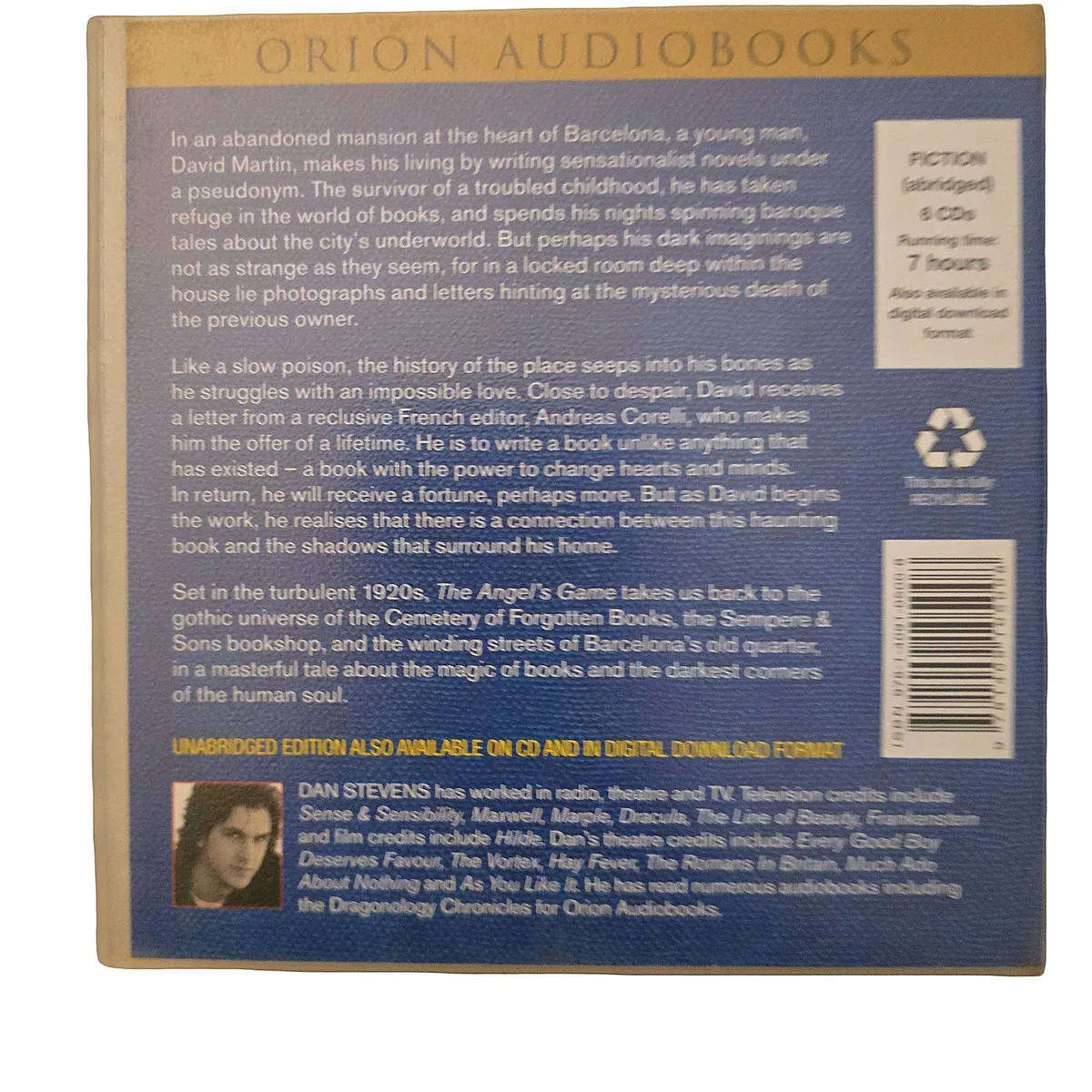 The Angel's Game - Carlos Ruiz Zafón 6 x CD audiobook set