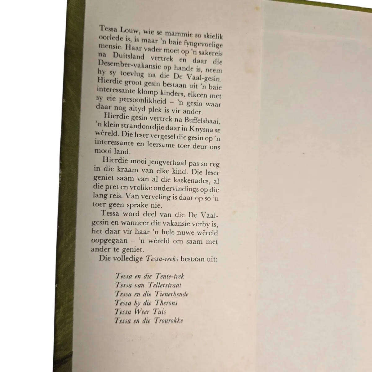 Tessa en die tente-trek - Elizabeth Stander