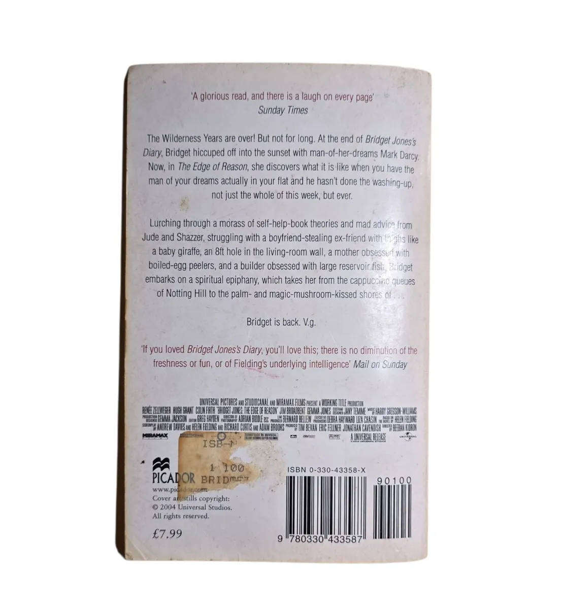 Bridget Jones: The edge of reason - Helen Fielding