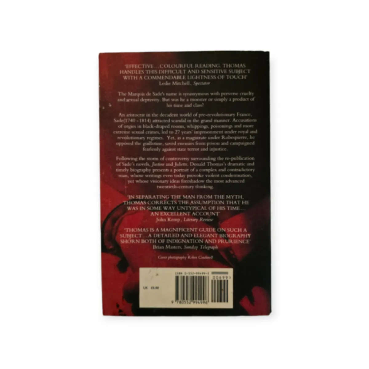 The Marquis de Sade  Donald Thomas, 1992, Illustrated edition