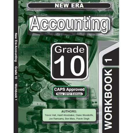 New era accounting Grade 10 Workbook 1 and 2 CAPS APPROVED ( SET OF 2 BOOKS)