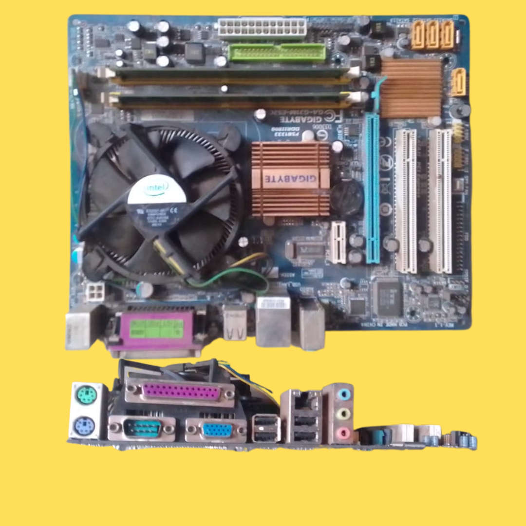 Gigabyte GA-G31M-ES2C Motherboard, Dual-Core CPU, 2x 1GB DDR2 RAM, CPU Fan