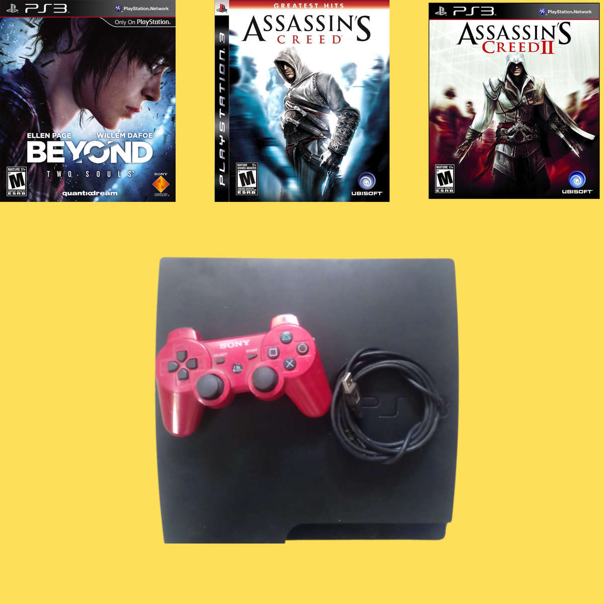 PS3 Slim CECH-3004A (160GB) + 3 Games + Controller