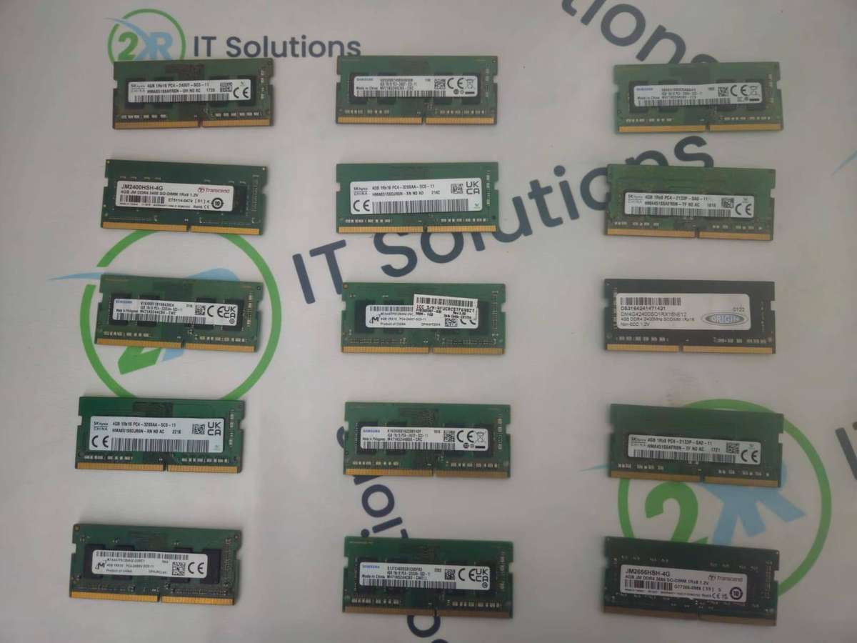 4GB DDR4 Laptop RAM (SO-DIMM)  Mixed Brands  Tested & Working