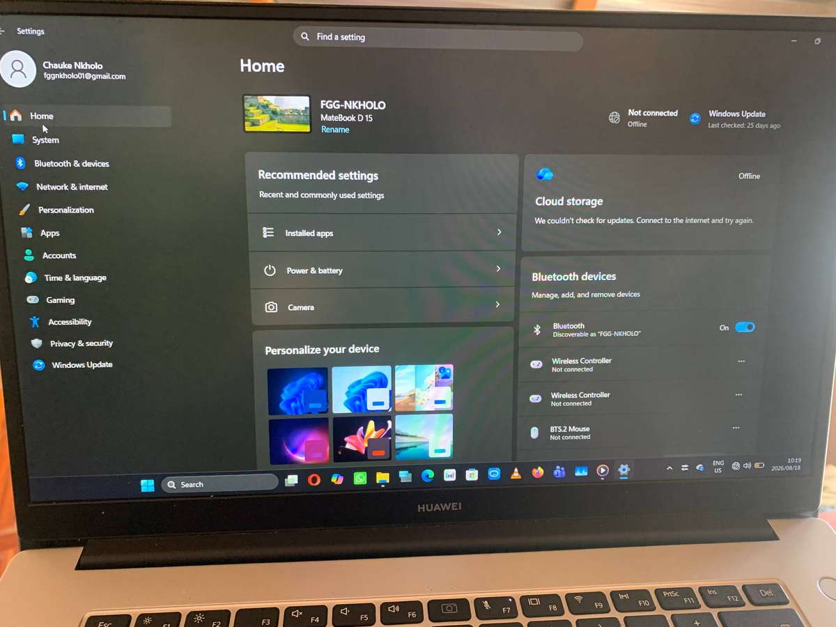 Hauwei laptop D15