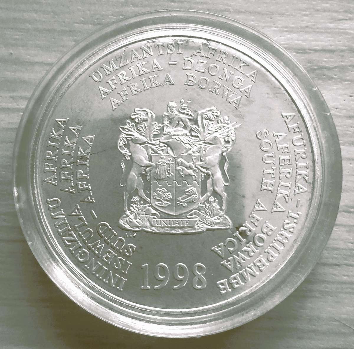 1998 MARINE SERIES PROOF R2 STERLING SILVER PENGUIN-IN SA MINT BOX/CAPSULE.