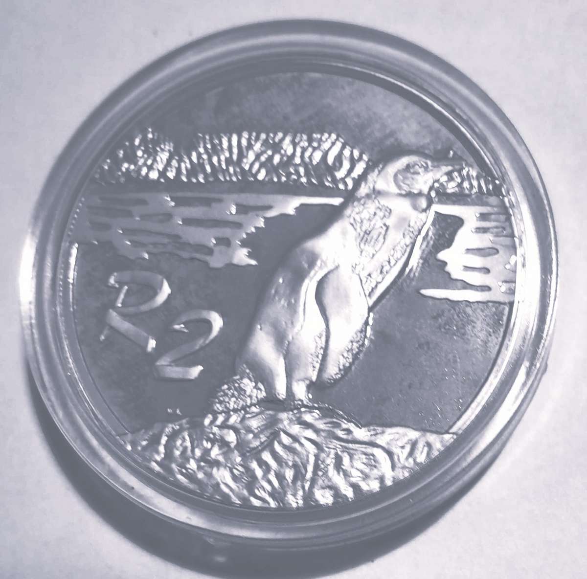 1998 MARINE SERIES PROOF R2 STERLING SILVER PENGUIN-IN SA MINT BOX/CAPSULE.