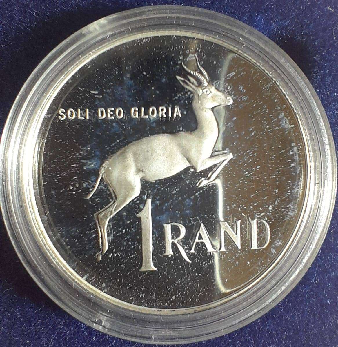RSA 1989 PROOF SILVER R1 - IN LARGE BLUE SA MINT BOX & CAPSULE- NO CoA.