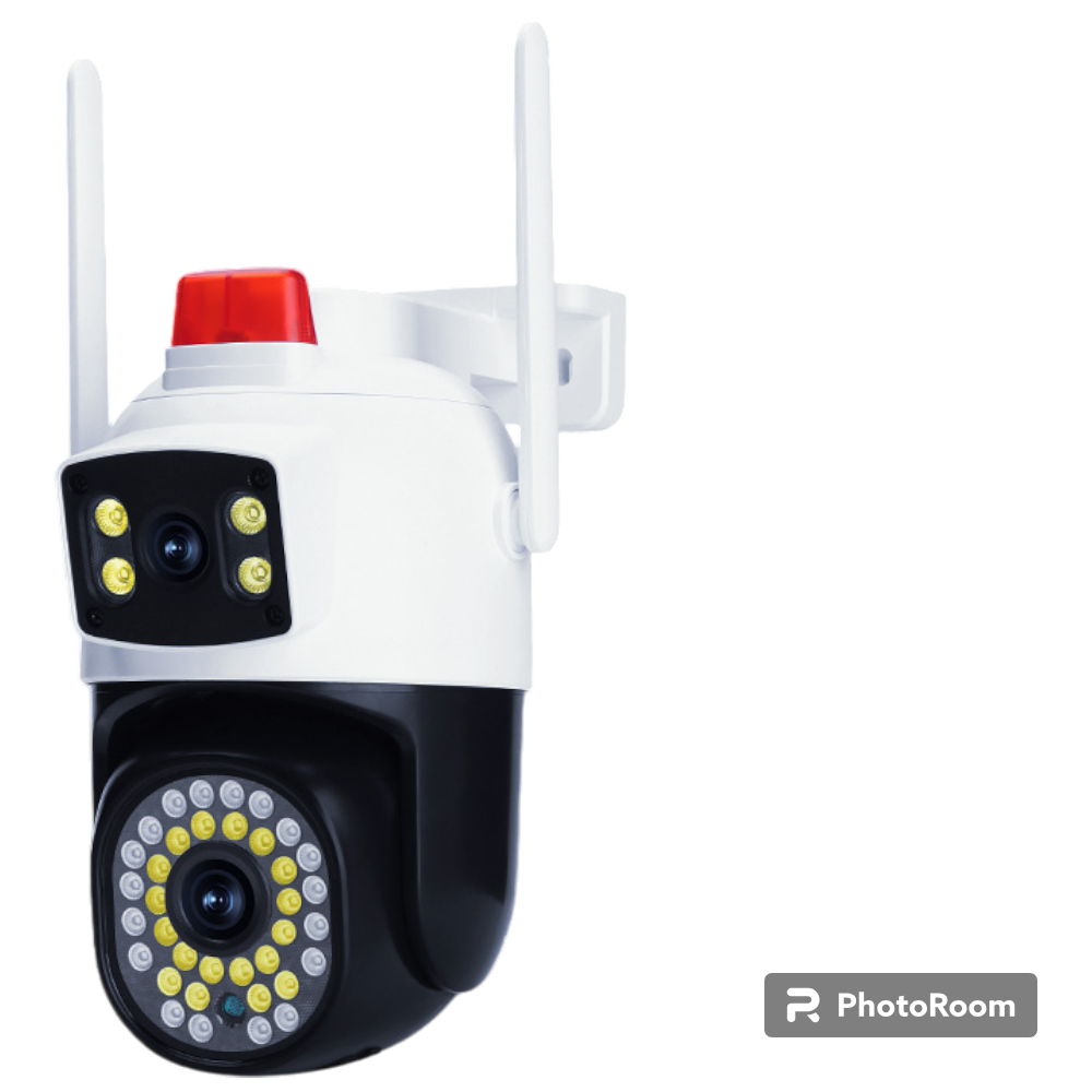Dual Lens Dual View IR 40 LED Wireless Siren Security Camera