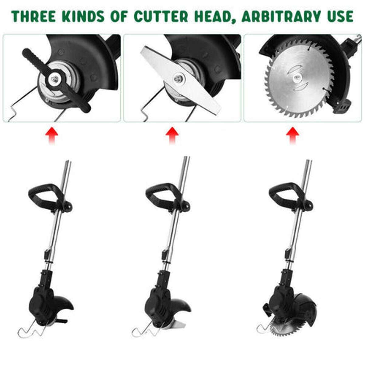 13Pc Cordless Weed / Grass Cutter Hedge Trimmer With 2 x Batteries