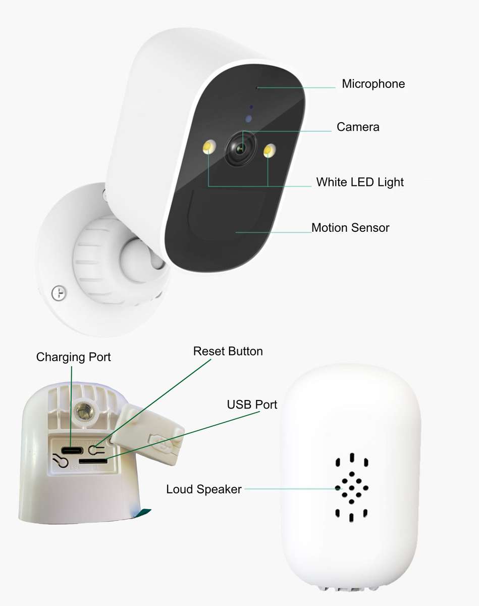 All Weather Home HD Wireless Security Camera With 2 Way Audio