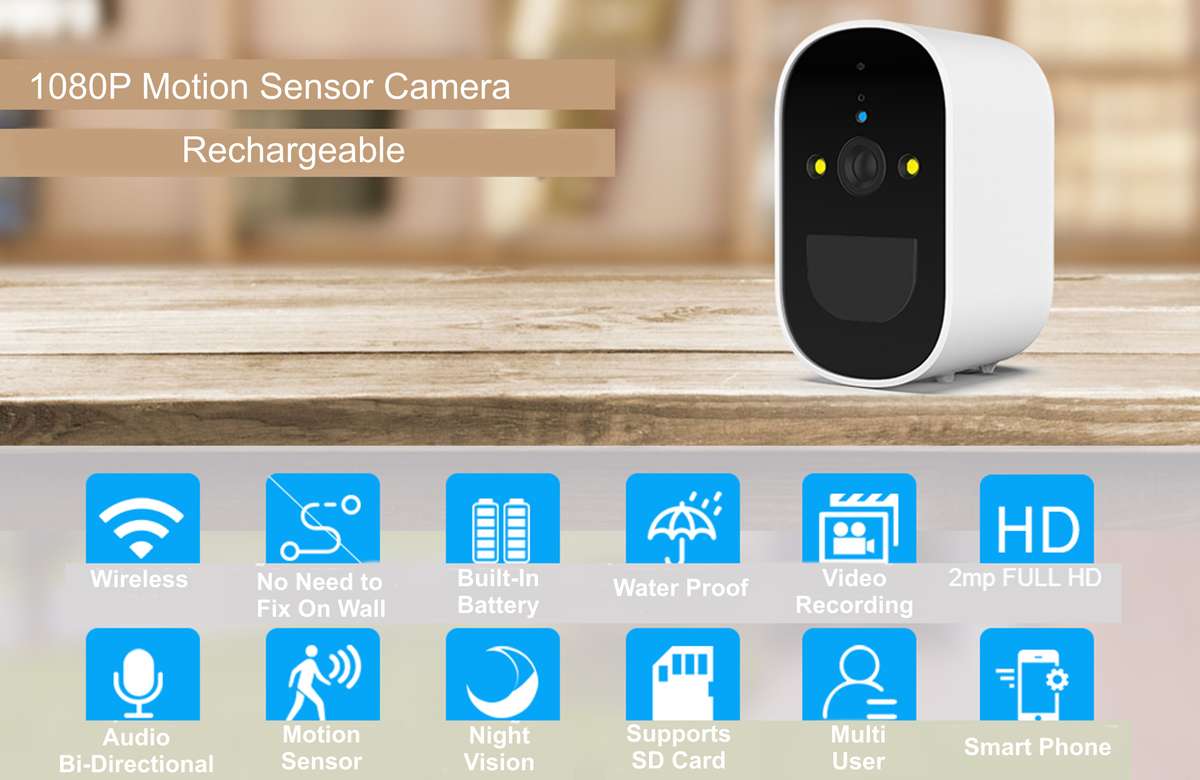 All Weather Home HD Wireless Security Camera With 2 Way Audio