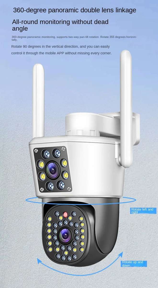 44LED Night Vision Dual View HD Wireless Network Security Camera