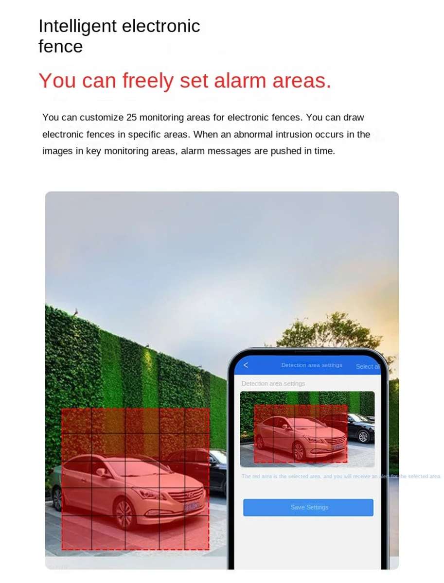 44LED Night Vision Dual View HD Wireless Network Security Camera