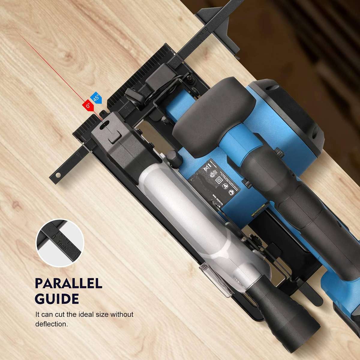 21V Cordless Handheld Circular Saw With 2 Lithium Battery Pack