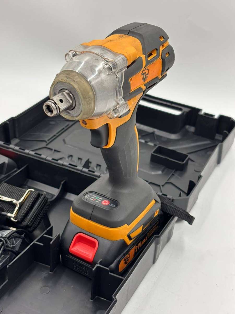 6 Pc Wireless Impact Wrench Set With 2 Lithium Battery Packs, Case