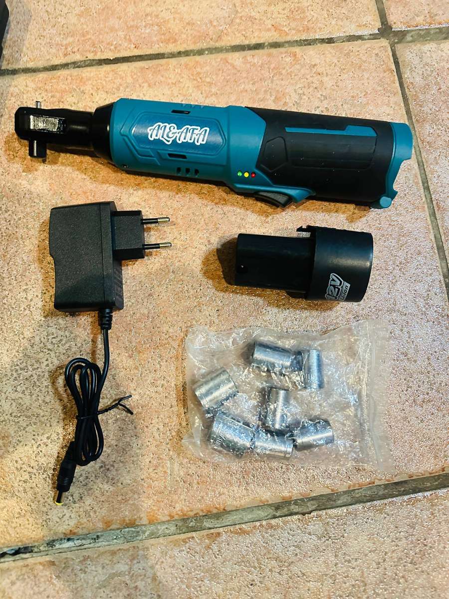 Al And Afa Cordless Power Ratchet Wrench Set With 7 Sockets & 1 Battery