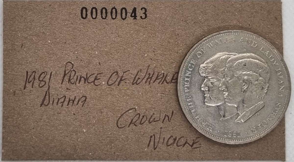 1981 Prince of Whales and Lady Diana Nickel Crown