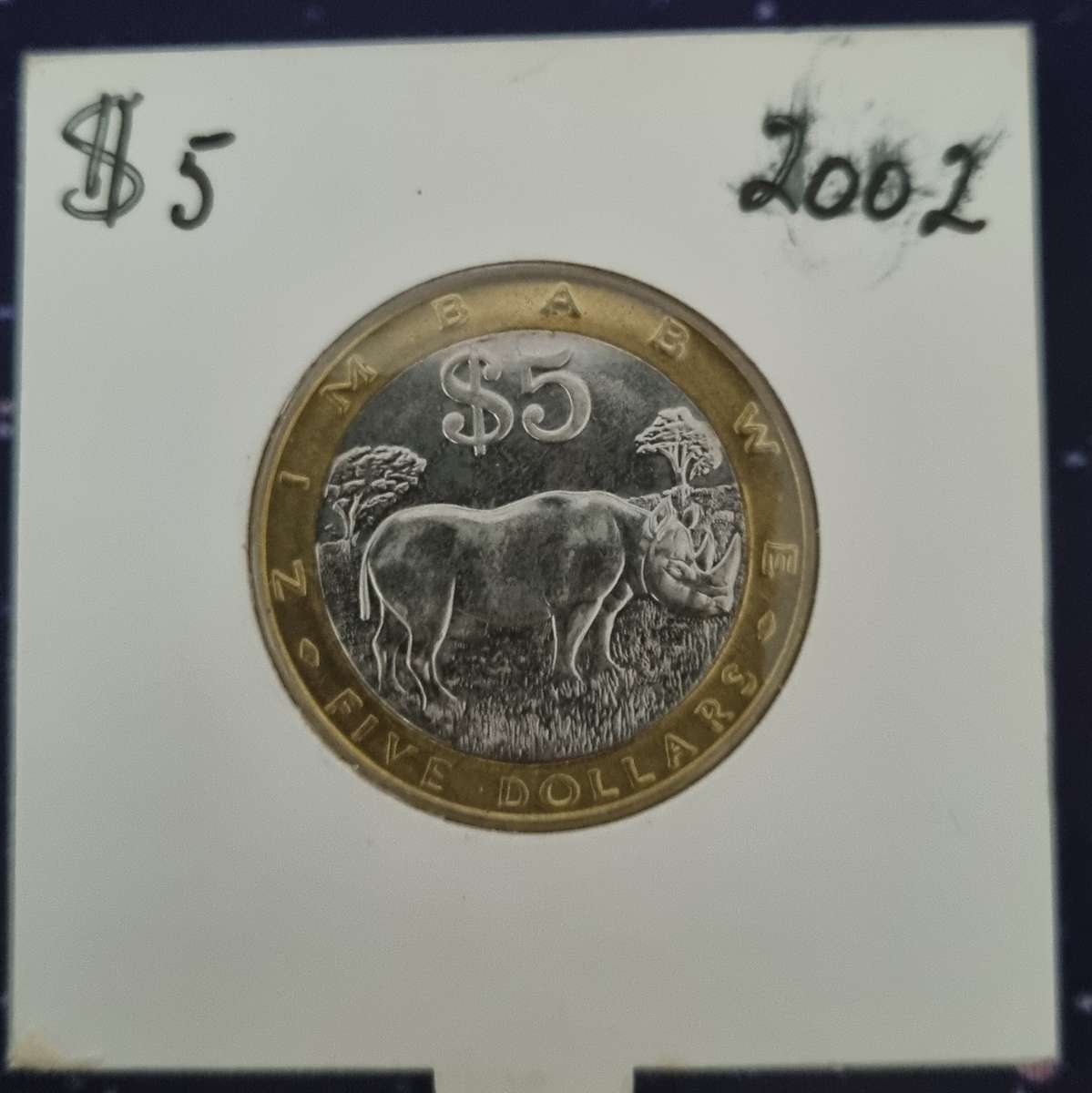 2002 Zimbabwe 5 dollar